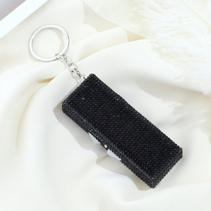 Wholesale Diamond-studded Aluminum Alloy Small Medicine Box Keychain JDC-KC-ZY018