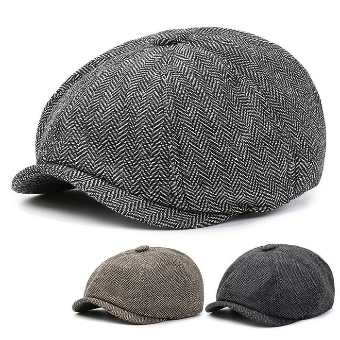 Wholesale Spring and Summer Herringbone Caps for Middle-aged and Elderly Berets Director Hats Sun Hats Grandfather Hats Father Hats JDC-FH-DG005