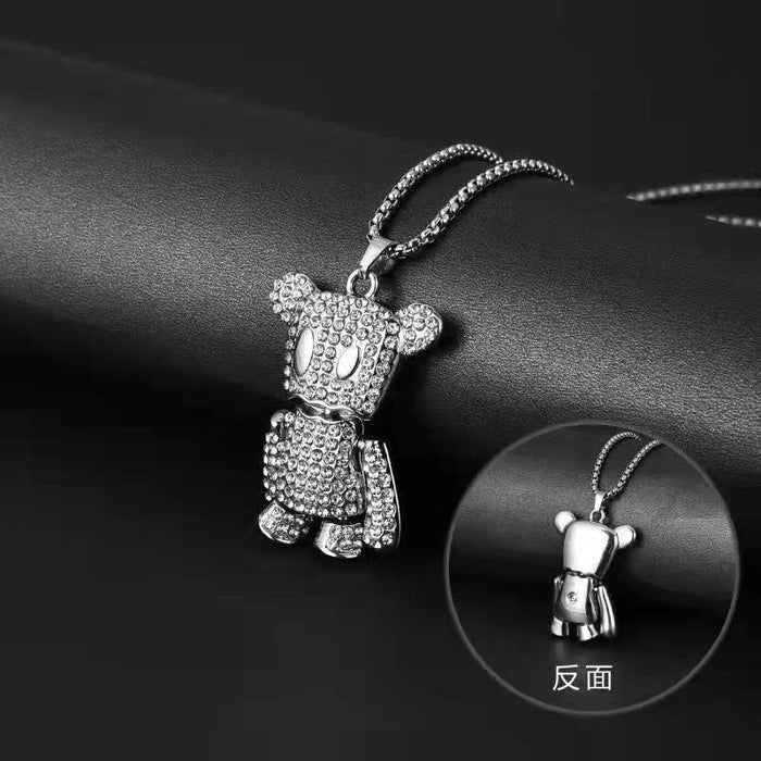 Wholesale Full Diamond Simple Cartoon Children's Stainless Steel Necklace JDC-NE-YSJZ007