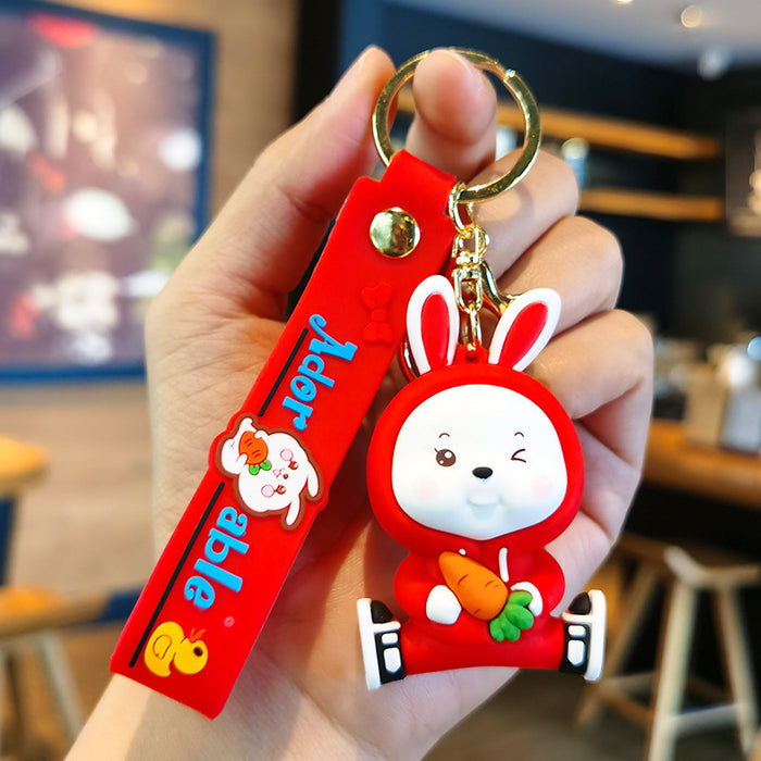 Wholesale Rubber Cartoon Doll Three-dimensional Keychain JDC-KC-Tingm118