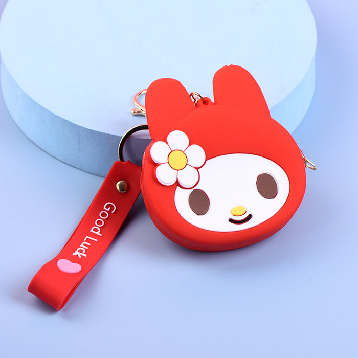 Wholesale Cute Silicone Cartoon Coin Purse Keychain Bag Trendy Unisex Wallet MOQ≥5