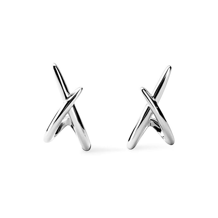 Wholesale Cross Earrings Women's Cubic Stone Gold Geometric Shape Luxury Style