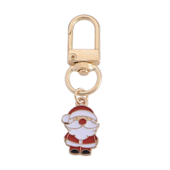 Wholesale Christmas Keychain Cute Creative Santa Claus Bag Accessories Alloy