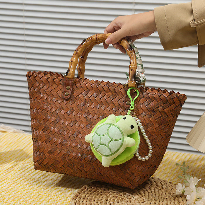Wholesale Little Turtle Plush Coin Purse Cute Girl Round Bag Pendant Headset Storage Bag Doll Machine