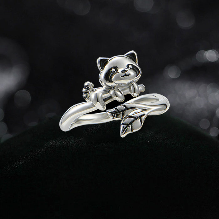 Wholesale Little Raccoon Cute Little Animal Ring Female Cartoon Opening Adjustable Ring Children's Ring