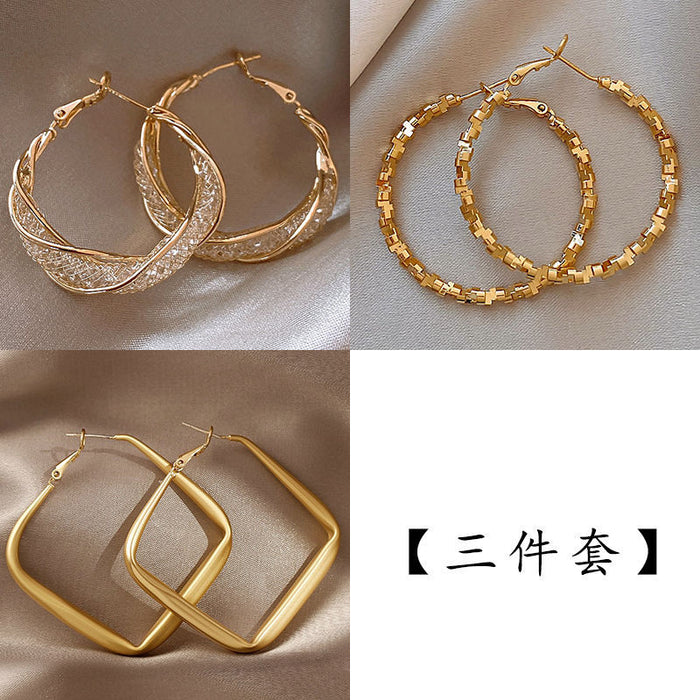Wholesale Retro Cat' s Eye  Hoop Earrings