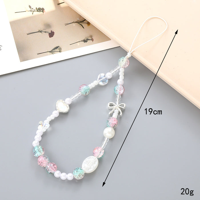 Wholesale Five-pointed Star Beaded Decoration Accessories Mobile Phone Pendant Keychain