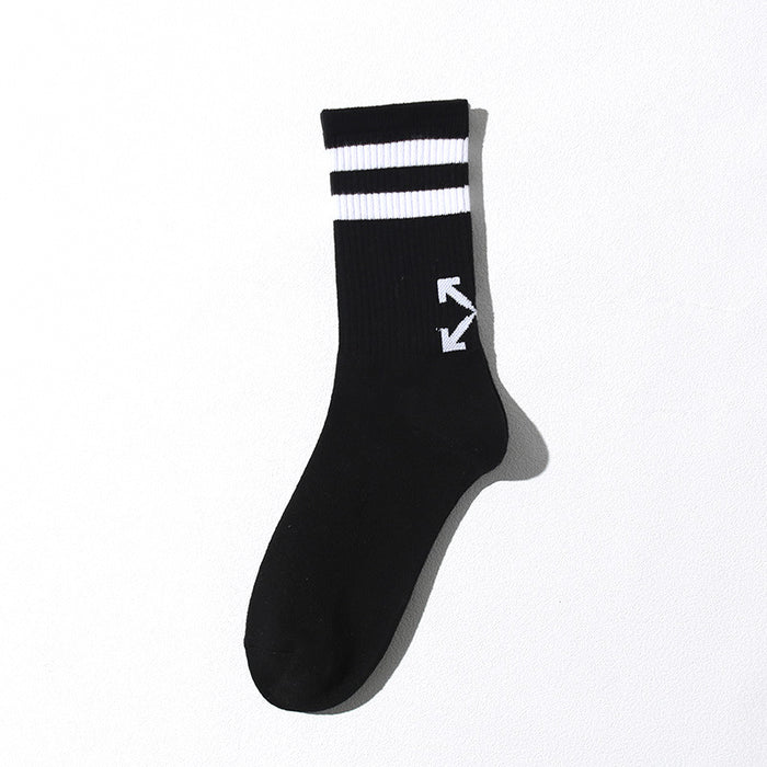 Wholesale Sports socks, two bar striped socks, skateboard socks, cotton socks, arrow socks, neutral socks