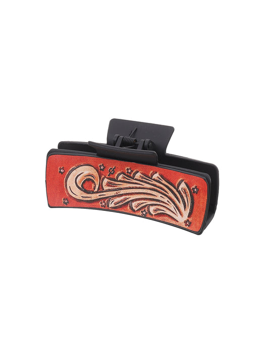 Wholesale Cross-border Western Wind Denim Wind Sunflower Leather Hairpin Women' s Shark Clip Grab Clip Amazon AliExpress