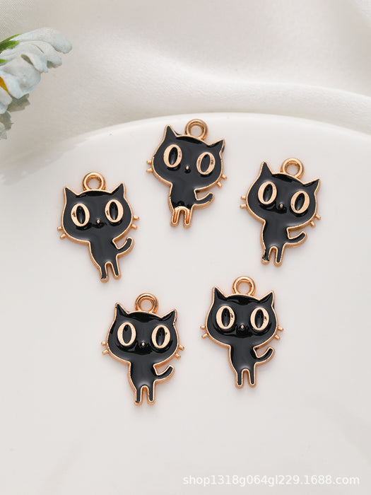 Wholesale 100 PCS DIY Alloy Accessories Cat Bracelet Charm