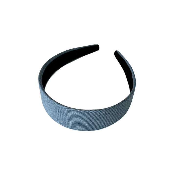 Wholesale New high-end denim wide edge headband, simple compression headband, facial hair clip headband, hair accessory