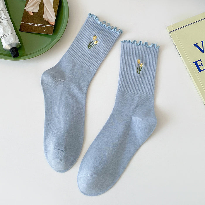 Wholesale Socks, tube socks, tulip flower pile socks