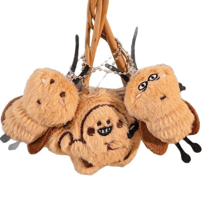 Wholesale Niche cartoon Ah Qiang and Ah Zhen plush toy pendant, abstract and funny clothing hanging accessory, keychain