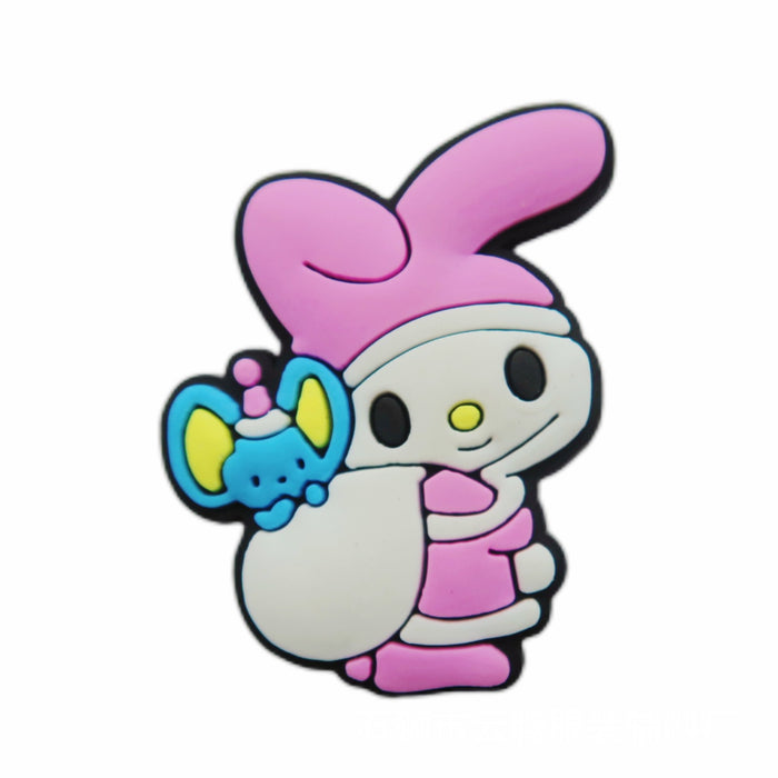 Wholesale 100 Pcs Shoe Flower Shoe Buckle Hole Shoe Accessories PVC Soft Glue Jewelry