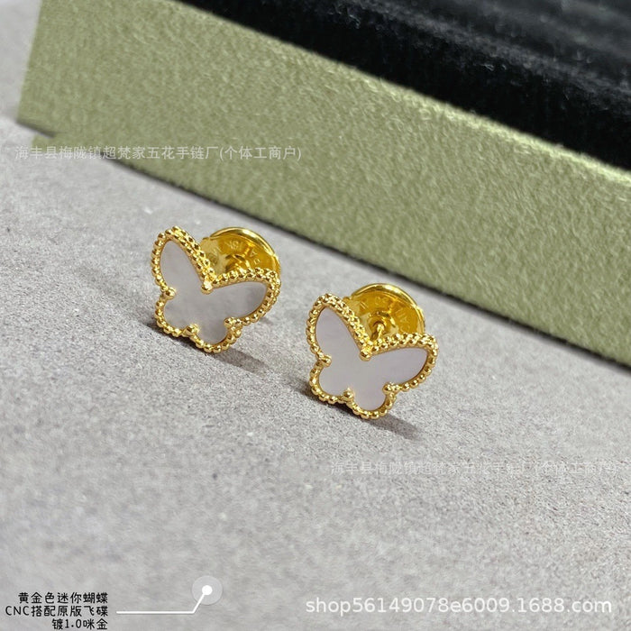 Wholesale Butterfly Jewelry Set Gold Tone Necklace and Earrings Fashion Accessory