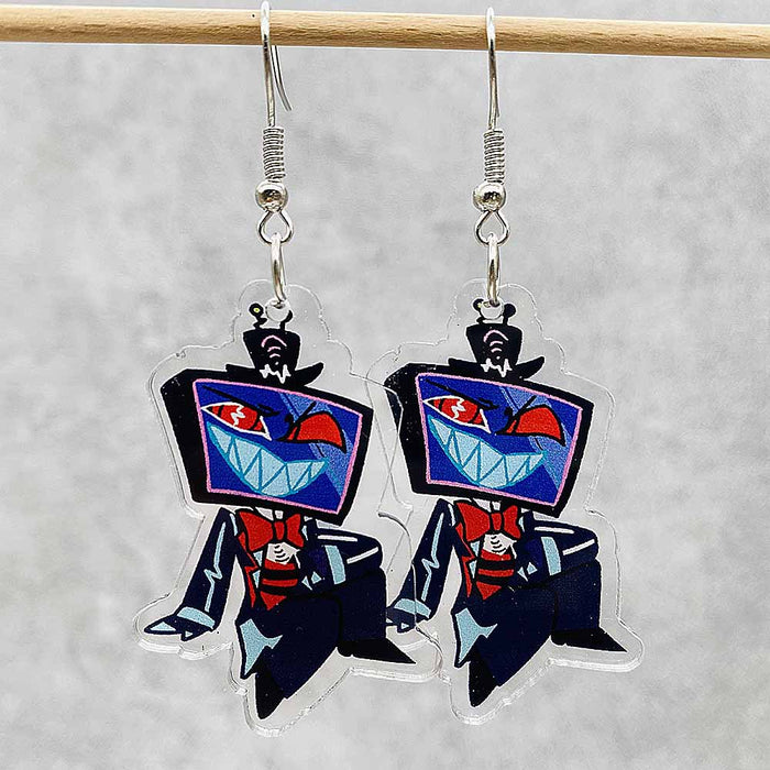 Wholesale Acrylic cartoon printed earrings