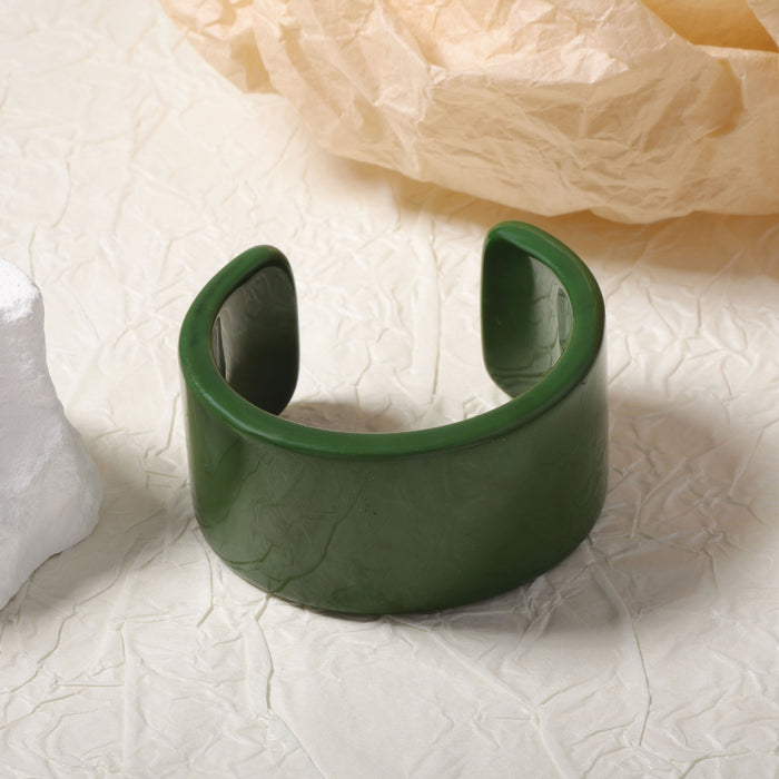 Wholesale Jade Wide Version Resin Guofeng Bracelet Multicolor All-match Women's Style