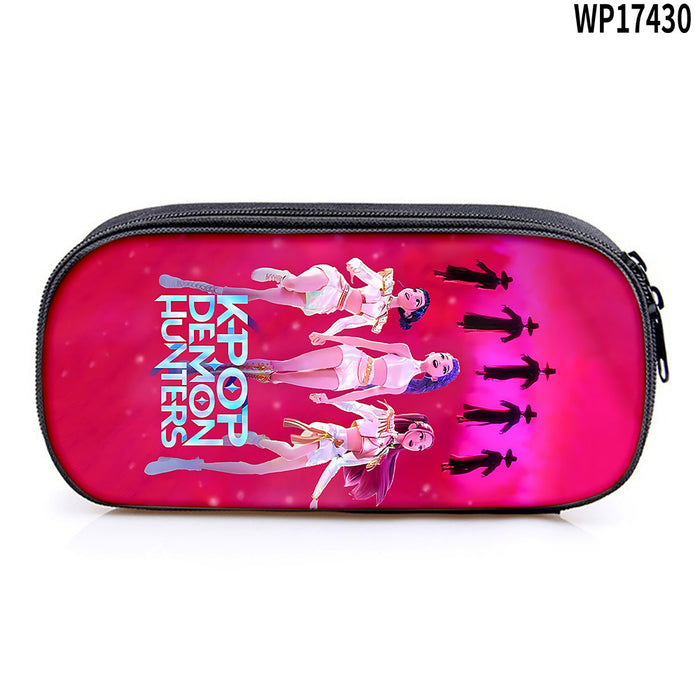 Wholesale K-POP Printed pencil case,  primary and secondary school stationery bag
