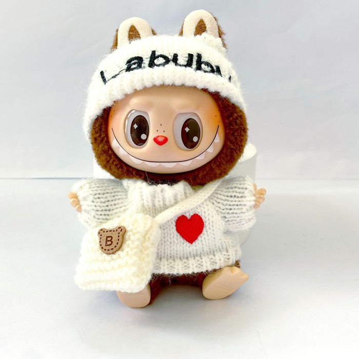 Wholesale Wear red heart sweater with letters and a hat,  a little bear knitted hat,  and a baby clothes