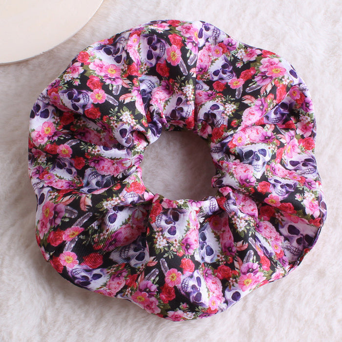 Wholesale large flower large intestine hair ring ladies crazy accessories