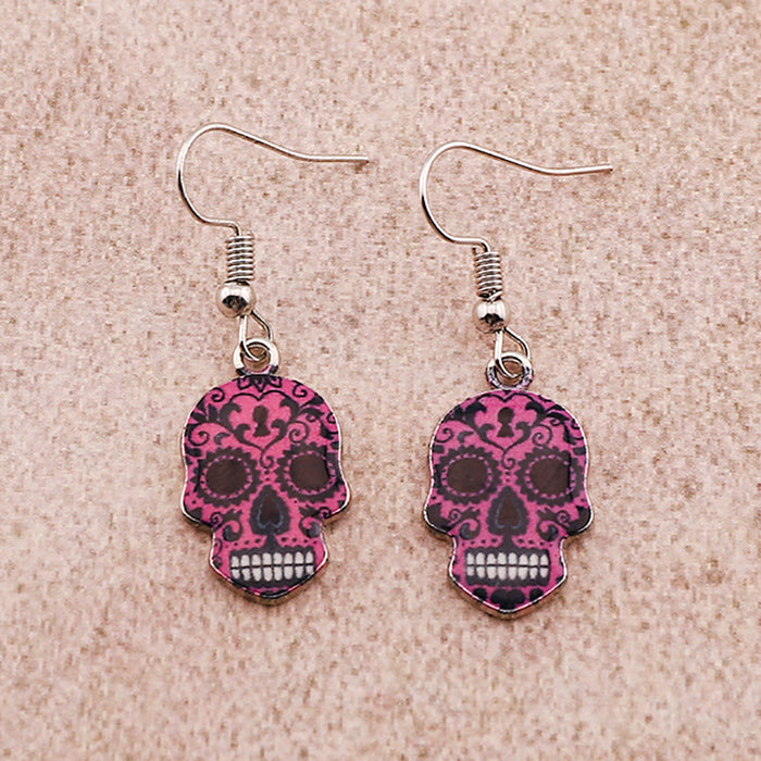 Wholesale Halloween Skull Alloy Earrings JDC-ES-Dagou005