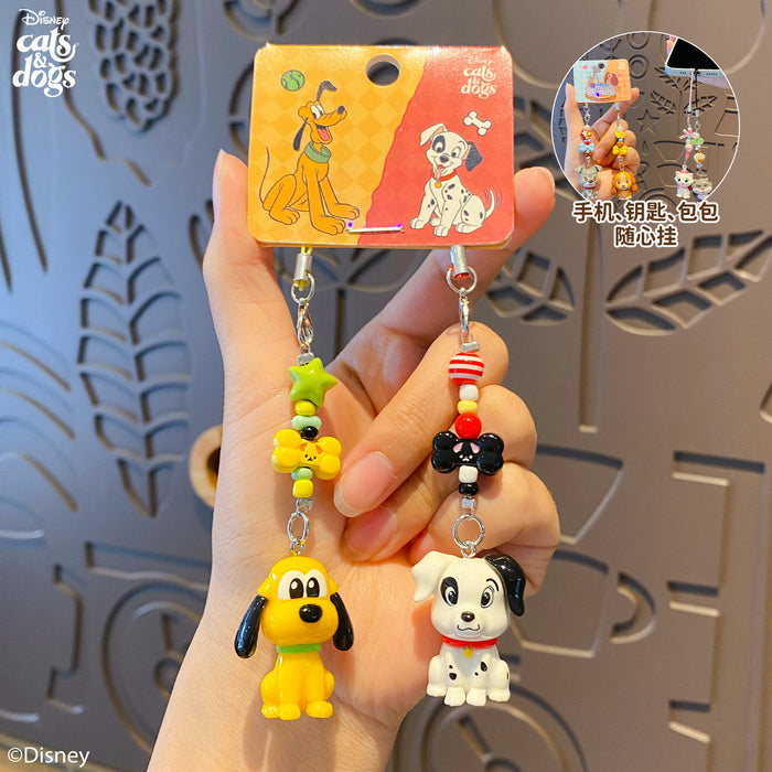 Wholesale PVC Cat Dog Pair Keychain Pendant Trendy Cartoon Bag Charm For Everyday Use And Gift Giving