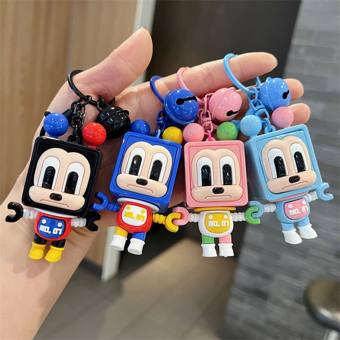 Wholesale 5 PCS Cute PVC blocky keychains for men and women