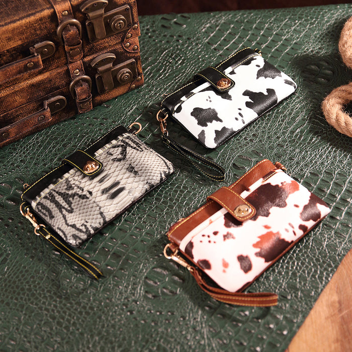 Wholesale Vintage Print Western Women' s Bohemian Small Crossbody Clutch Wallet