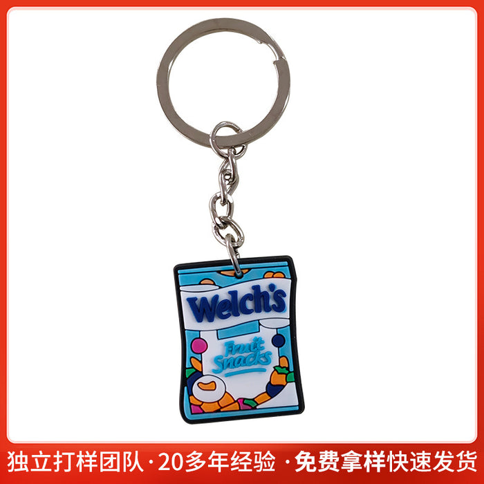 Wholesale Creative Snack Series PVC Keychain Pendant Bag Keychain Pendant