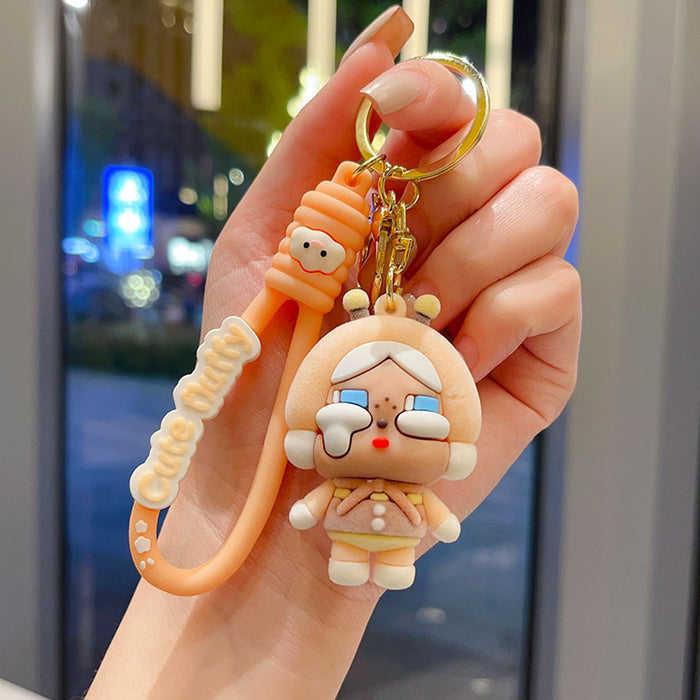 Wholesale  keychain flocking style girls bag pendant blind box gift car key chain small gift