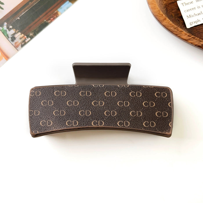 Wholesale Pu Printed Shark Clip Western Style Retro Leather Hairpin Hair Grabber Hair Accessories