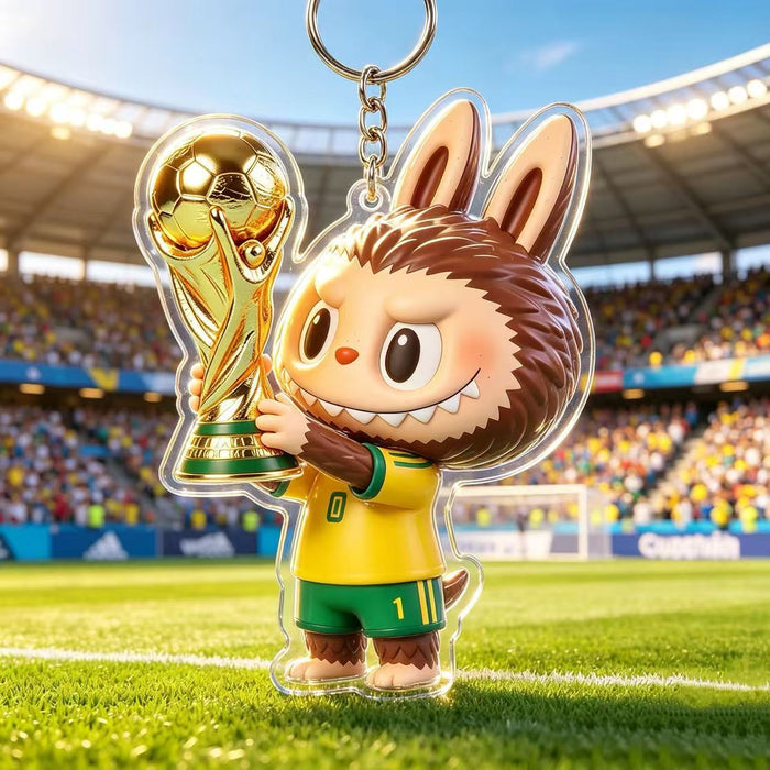 Wholesale World Cup Trendy Theme Acrylic Keychain Soccer Jersey Cartoon Design MOQ≥2
