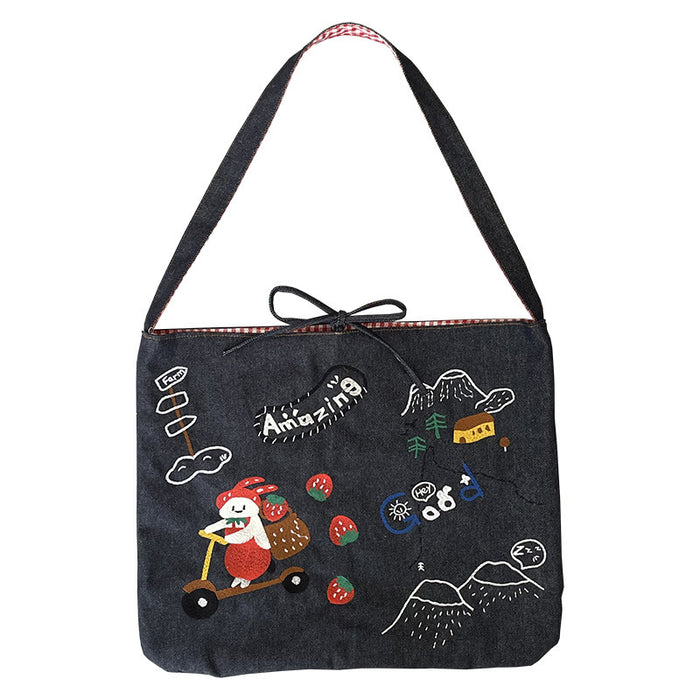 Wholesale Cowboy shoulder bag, fashionable and versatile embroidered commuter bag, crossbody tote bag