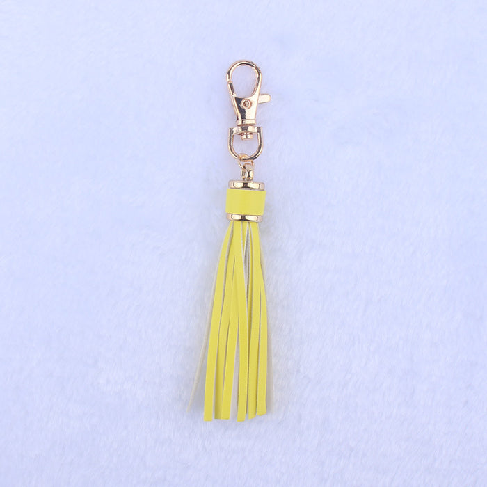 Wholesale Leather tassel pendant accessories tassel  gold buckle keychain tassel bracelet bracelet accessories