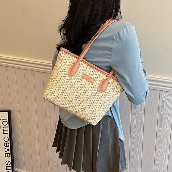 Wholesale Large capacity woven bag, new fashionable and stylish versatile armpit bag, tote bag
