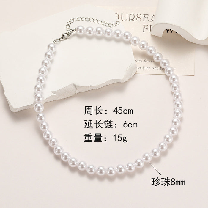 Wholesale Pearl Necklace Pearl Chain Clavicle Chain Women's Niche Necklace Pearl Imitation Pearl