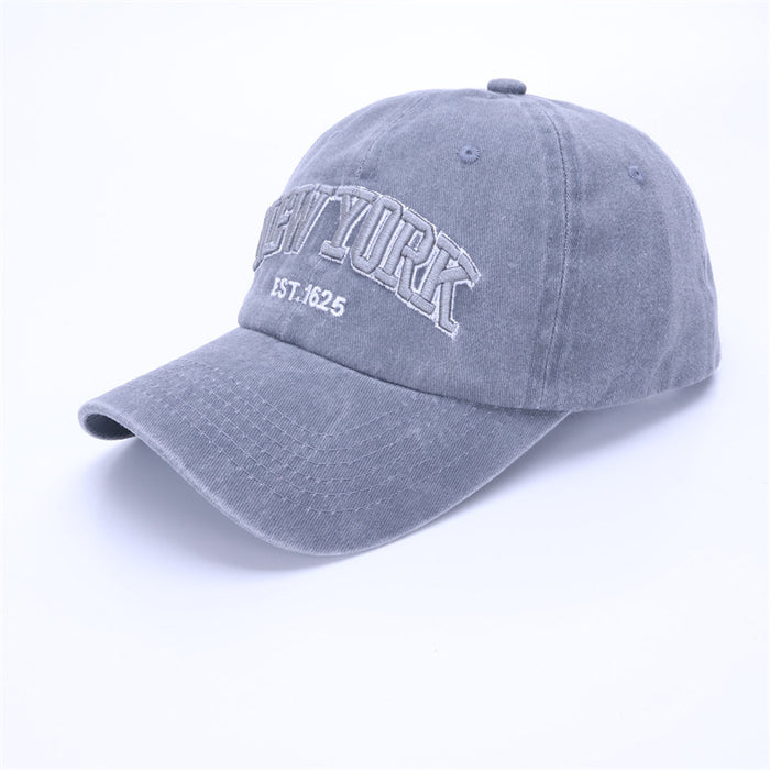 Wholesale Washed cotton hat embroidered baseball cap duckbill cap sun hat embroidered baseball sun hat