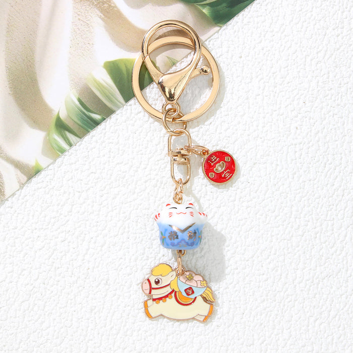 Wholesale Red Alloy Lucky Cat Keychain Charm – Cartoon Style Bag Charm &  Car Key Accessory for Everyday Use Boutique Resale