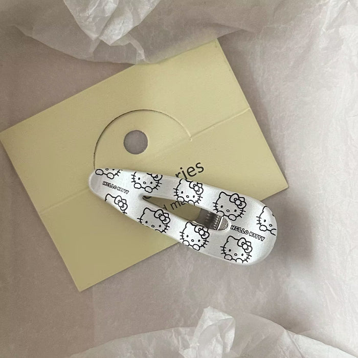 Wholesale Silver Cat Triangle Wave Hairpin Japanese Sweet Versatile Girl Duckbill Hair Clip Hair Accessory