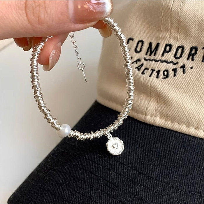 Wholesale Pure silver bracelet, bead, niche temperament, versatile accessory