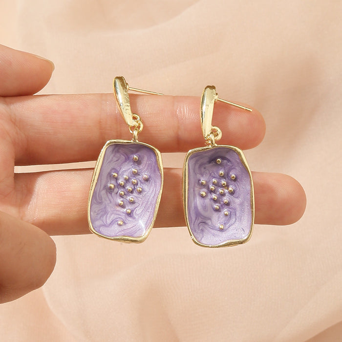 Wholesale high-grade earrings niche design earrings purple  earrings
