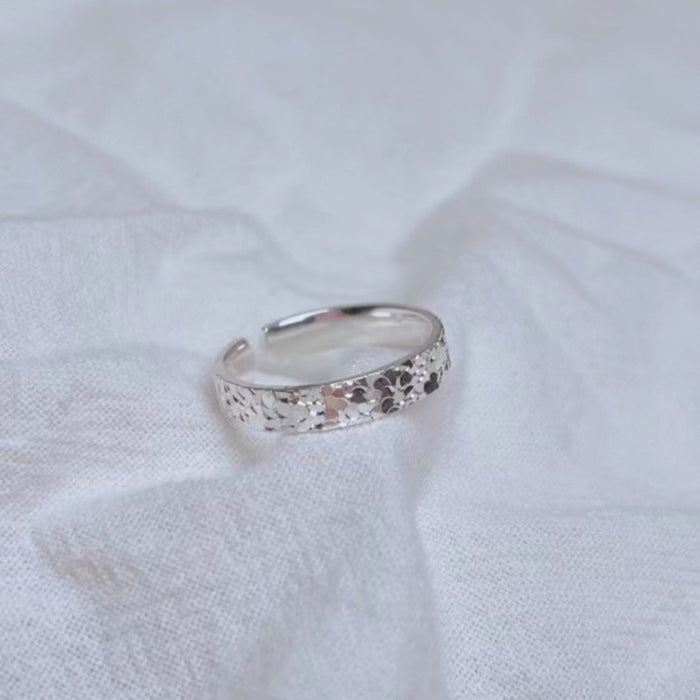 Wholesale Opening pure silver ring with exquisite craftsmanship, niche design, and fashionable style