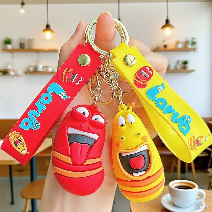 Wholesale Funny Bug Silicone Keychain Decorative Bag Charm for Car Keys Gift MOQ≥2