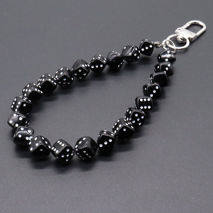 Wholesale Simple Alloy Door Buckle Black 8 Lanyard ins Mobile Phone Chain Keychain Pendant Bag Lanyard Accessories
