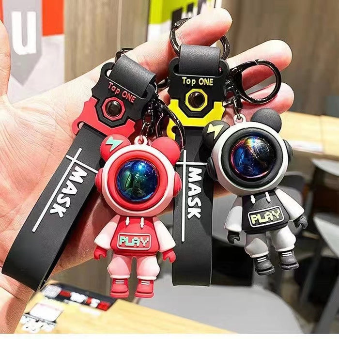 Wholesale Creative keychain, soft rubber figurine, key pendant, car bag decoration