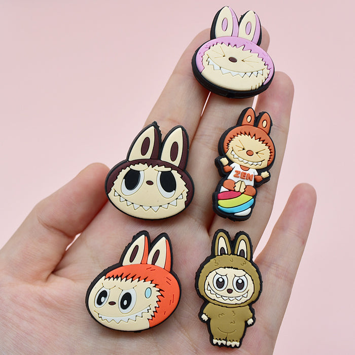 Wholesale beaded soft rubber beads diy material beaded pen accessories loose beads perforated handmade bracelet scorched beads