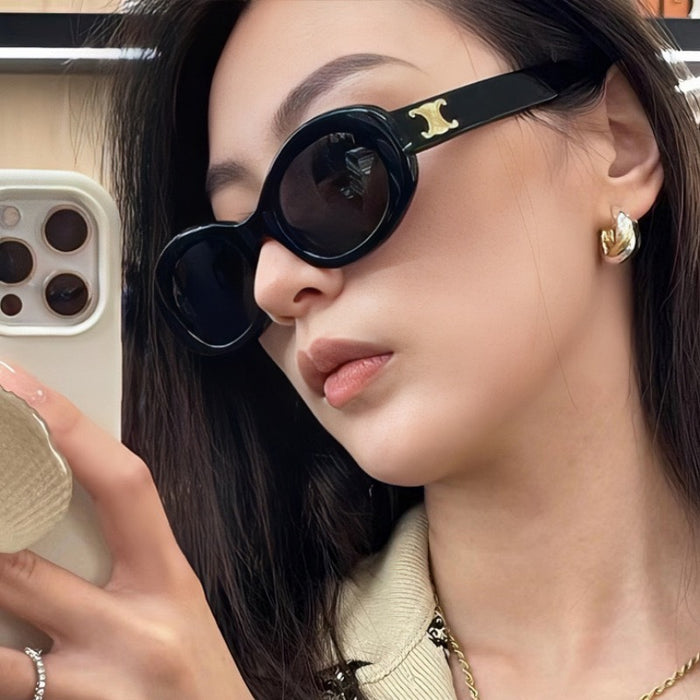 Wholesale Retro sunglasses, women's cat eyes, oval shaped, high-end, sun protection, UV protection, polarized sunglasses