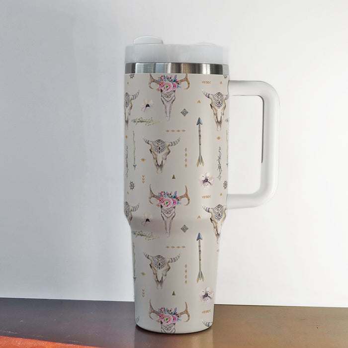 Wholesale Western Cowboy 40oz Stainless Steel Tumbler with Handle Car Cup MOQ≥2