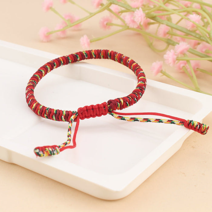 Wholesale Diamond Knot Red Rope Bracelet Colorful Mixed Color Hand Rope