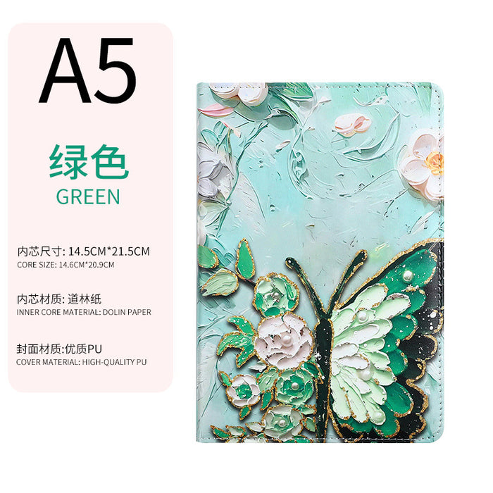 Wholesale Imitation Leather A5 Butterfly Notebook Stylish for Student and Office Use